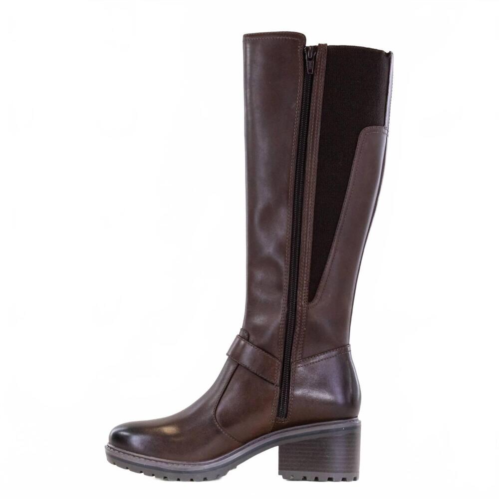 NEW SALVIA women's mabel boots in brown calf leather
